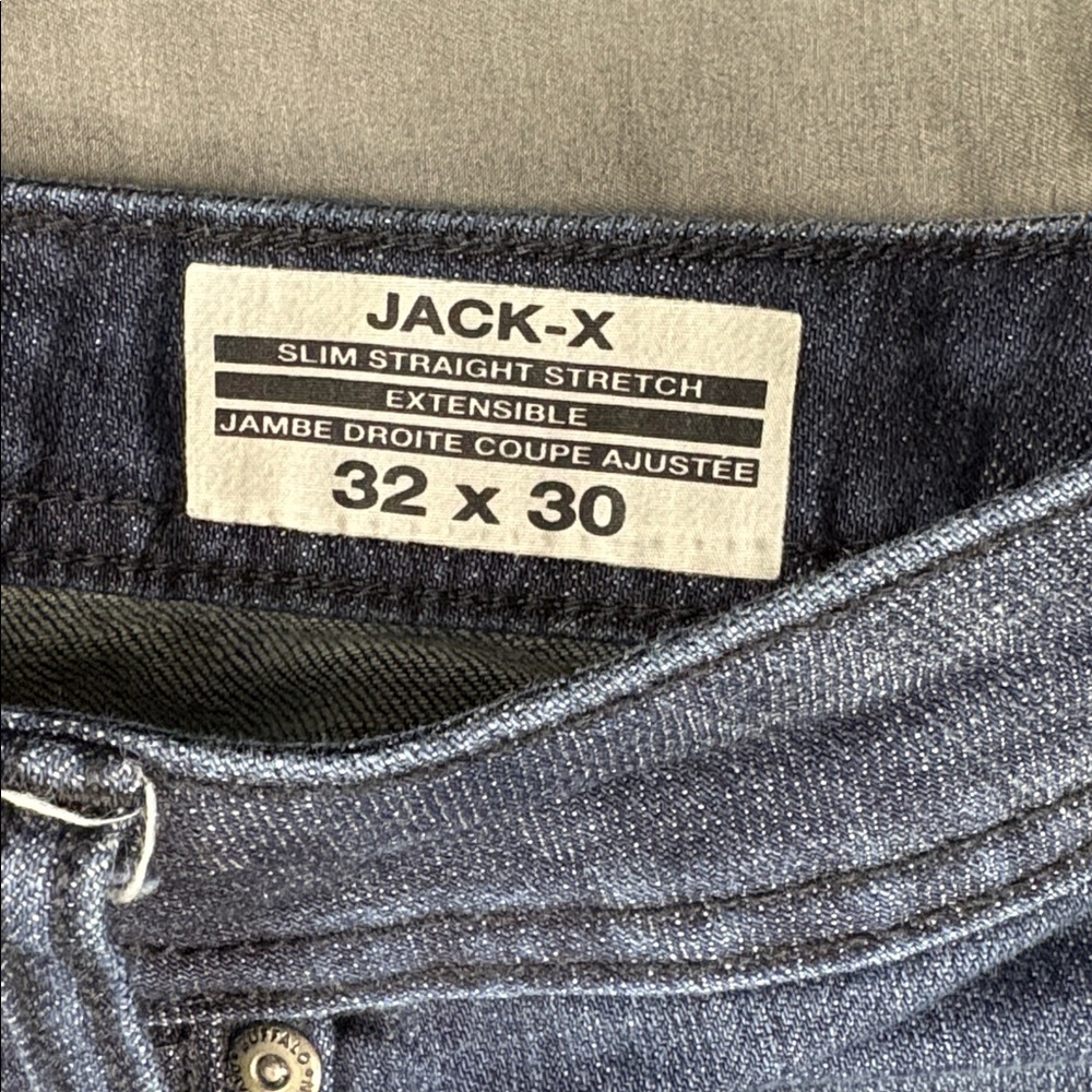 Buffalo David Bitton Men's Dark Blue Slim Straight  Stretch Jeans 32x30 - Picture 4 of 4
